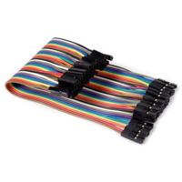 Whadda WPA429 Jumperkabel [40x Draadbrug-bus - 40x Draadbrug-bus] 15.00 cm Bont Incl. pins - thumbnail