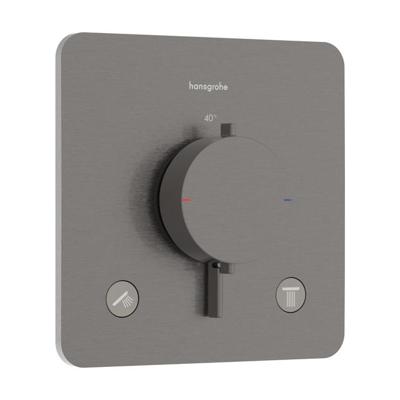 Hansgrohe Ecostat Comfort Q - inbouwthermostaat - 2 functies - brushed black chrome (antraciet) 33713340