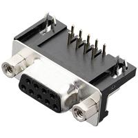 encitech DRB-09F-TBG-110 2103-2100-11 D-sub female connector 90 ° Aantal polen: 9 Soldeerpennen 1 stuk(s) Tray - thumbnail