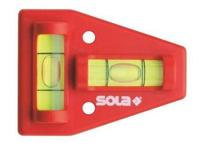 Sola Kunststof waterpas K5, 5cm 2 libellen caravan rood - 01430901 - 01430901 - thumbnail