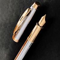 Sheaffer SF-E0934053 Vulpen 100 M Bright Chrome Gold Tone - thumbnail