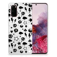 Silicone Back Case Samsung Galaxy S20 Silver Punk - thumbnail