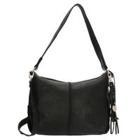 Handgemaakte stoere schoudertas met studs #03 S zwart - thumbnail