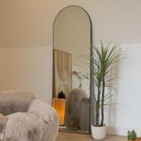 Nohr Gebogen Spiegel 'Cheryll' 193 x 66cm, kleur Zwart - thumbnail