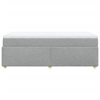 Boxspring met matras stof lichtgrijs 120x190 cm - thumbnail