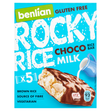 Rocky Rice Choco Milk Rice Bar 5 x 18 g bij Jumbo