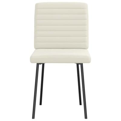Eetkamerstoelen 2 st fluweel crmekleurig Eetkamerstoelen 2 st fluweel crmekleurig