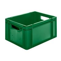 LA-KA-PE Transportstapelbak | L400xB300xH210mm | groen PP handgreepopening | zijwanden gesloten | 1 stuk - TK400/210-0 GRÜN TK400/210-0 GRÜN - thumbnail