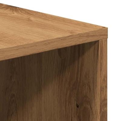 Tv-meubel 130x35x50 cm bewerkt hout artisanaal eikenkleur