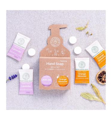 The Green Lab Co Handzeep navulset oranjebloesem & lavendel 4 Stuks