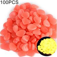 100 PCS Glow in de Dark Garden Pebbles voor loopbruggen & decoratie en planten lichtgevende stenen (watermeloen rood) - thumbnail