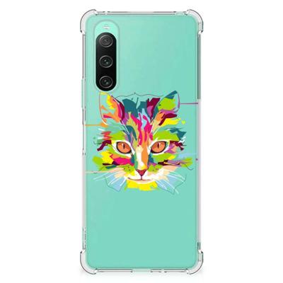 Sony Xperia 10 V Stevig | Bumper Hoesje | Cat Color Sony Xperia 10 V Stevig | Bumper Hoesje | Cat Color