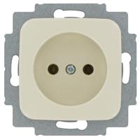 BJ SI Reflex wandcontactdoos enkel creme - thumbnail