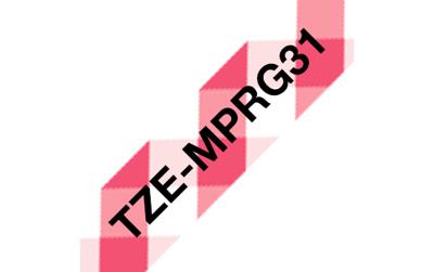 Brother TZE-MPRG31 Zwart op rood TZe labelprinter-tape Brother TZE-MPRG31 Zwart op rood TZe labelprinter-tape