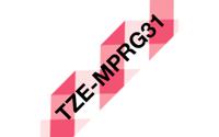 Brother TZE-MPRG31 Zwart op rood TZe labelprinter-tape - thumbnail