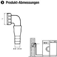 Cornat Slangaansluitstuk Haaks Spoelb-Up 1 - TEC356395R - thumbnail