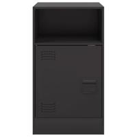 Nachtkastjes 2 st 34,5x39x62 cm staal zwart - thumbnail