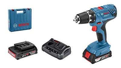 Bosch Blauw GSR 18V-21 Professional | Accu Schroefboormachine | L-Case | GBA 18V 2.0Ah - 06019H100A