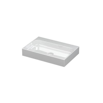 INK Unit Wastafel Porselein Zonder Kraangat incl. Porseleinen Click Plug - 600x400x100 mm - Glans Wit