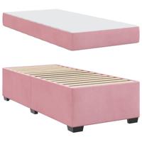 Bedframe met matras met matras Roze 80 x 200 cm Fluweel - thumbnail