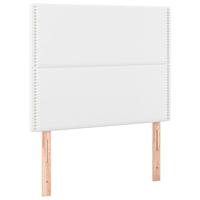Bedframe met hoofdbord kunstleer wit 120x200 cm - thumbnail