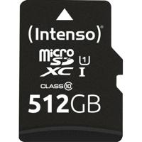 Intenso 512GB microSDXC Performance microSD-kaart 512 GB Class 10 UHS-I Waterdicht - thumbnail