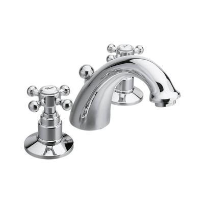 Wastafelmengkraan 3-gats Sapho Antea 2-knop Uitloop Gebogen 8.5 cm Chroom (incl. waste) Wastafelmengkraan 3-gats Sapho Antea 2-knop Uitloop Gebogen 8.5 cm Chroom (incl. waste)