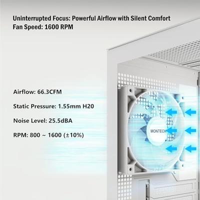 Montech GF120 PWM ARGB 3-Pack 120mm Wit