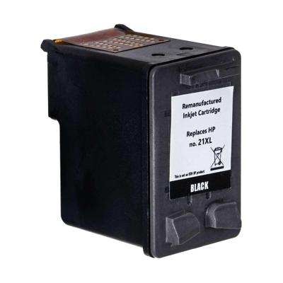 Superbulk B-H21 zwarte inkt voor HP printers (vervanging HP 21XL C9351A) Standaard