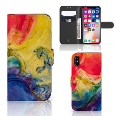 Hoesje Apple iPhone X | Xs Watercolor Dark Hoesje Apple iPhone X | Xs Watercolor Dark