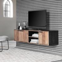 DTP Home Zwevend TV-meubel 'Cosmo' Teakhout, 165cm - thumbnail
