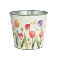 Bloempot Zink Buiten Dia 13,3 Cm H 11,5 Cm - thumbnail