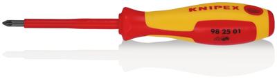 Knipex 98 25 01 VDE Kruiskop schroevendraaier PZ 1 Koplengte: 80 mm DIN EN 60900 Knipex 98 25 01 VDE Kruiskop schroevendraaier PZ 1 Koplengte: 80 mm DIN EN 60900