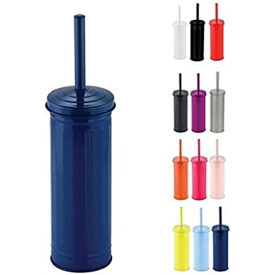 MSV Industrial Toilet|wc-borstel houder - metaal - marine blauw - 38cm