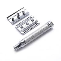 Edwin Jagger Razors Double Edge Safety Chrome Knurled DE Safety Razor Ref.DE89KN14BL 1Stuks - thumbnail