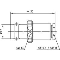 Telegärtner 100023364 100023364 BNC-connector Bus, recht 50 Ω 1 stuk(s) - thumbnail