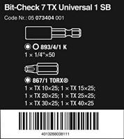 Wera 867/1 Z Mini-Check TORX® 05073404001 Bitset 7-delig Binnen-Torx - thumbnail