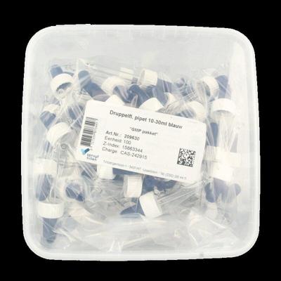 Spruyt Hillen Druppelflacon pipet 10 - 30ml blauw 100 Stuks
