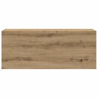 Badkamerwandkast 100x25x40cm bewerkt hout artisanaal eikenkleur - thumbnail