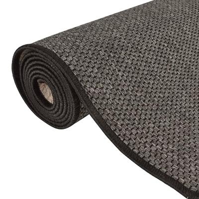 Tapijtloper 80x200 cm sisal-look antracietkleurig