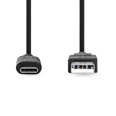 Nedis USB-Kabel | USB 3.2 Gen 2 | USB-A Male | USB-C™ Male | 60 W | 10 Gbps | Vernikkeld | 1.00 m | Rond | PVC | Zwart | Label - CCGL61650BK10 Nedis USB-Kabel | USB 3.2 Gen 2 | USB-A Male | USB-C™ Male | 60 W | 10 Gbps | Vernikkeld | 1.00 m | Rond | PVC | Zwart | Label - CCGL61650BK10