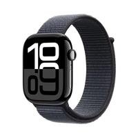 Apple Watch Series 10 (GPS + Cellular 46 mm) Smartwatch - Kast van gitzwart aluminium - Inkt geweven sportbandje. Conditie bijhouden, Ecg-app, always on Retina-display, CO₂-neutraal - thumbnail