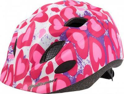 Pol Isport kinderhelm glitterhearts. maat: s (52/56 cm), kleur: roze