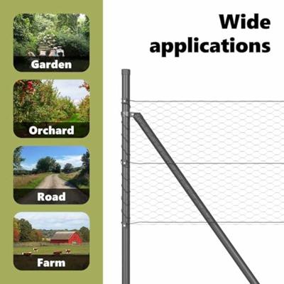 VidaXL Afrasteringspaal grijs 25 x 0,6 m (25 mm gaas) staal en pvc