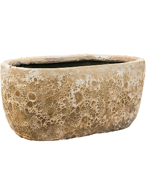 Lava Relic beige ovale bloempot binnen 38x24x19 cm Lava Relic beige ovale bloempot binnen 38x24x19 cm