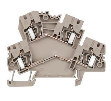 Weidmüller 8709760000 Klem 2-etages Spanveer Donkerbeige 50 stuk(s)