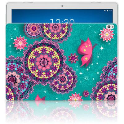 Lenovo Tab P10 Tablethoes Cirkels en Vlinders Lenovo Tab P10 Tablethoes Cirkels en Vlinders