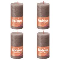 Bolsius rustiek stompkaars 130/68 rustic taupe a4 - thumbnail
