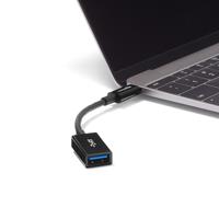 Amazon Basics USB-C to USB-A 3.1 Gen1 Female Adapter Cable Converter, 5Gbps High-Speed, USB-IF Certified, for Laptops, Tablets, Phones, Black - thumbnail