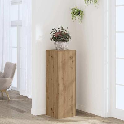 VidaXL Plantenstandaard 33x33x100 cm bewerkt hout artisanaal eiken VidaXL Plantenstandaard 33x33x100 cm bewerkt hout artisanaal eiken